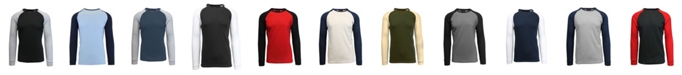 Galaxy By Harvic Men's Long Sleeve Thermal Shirt with Contrast Raglan Trim on Sleeves